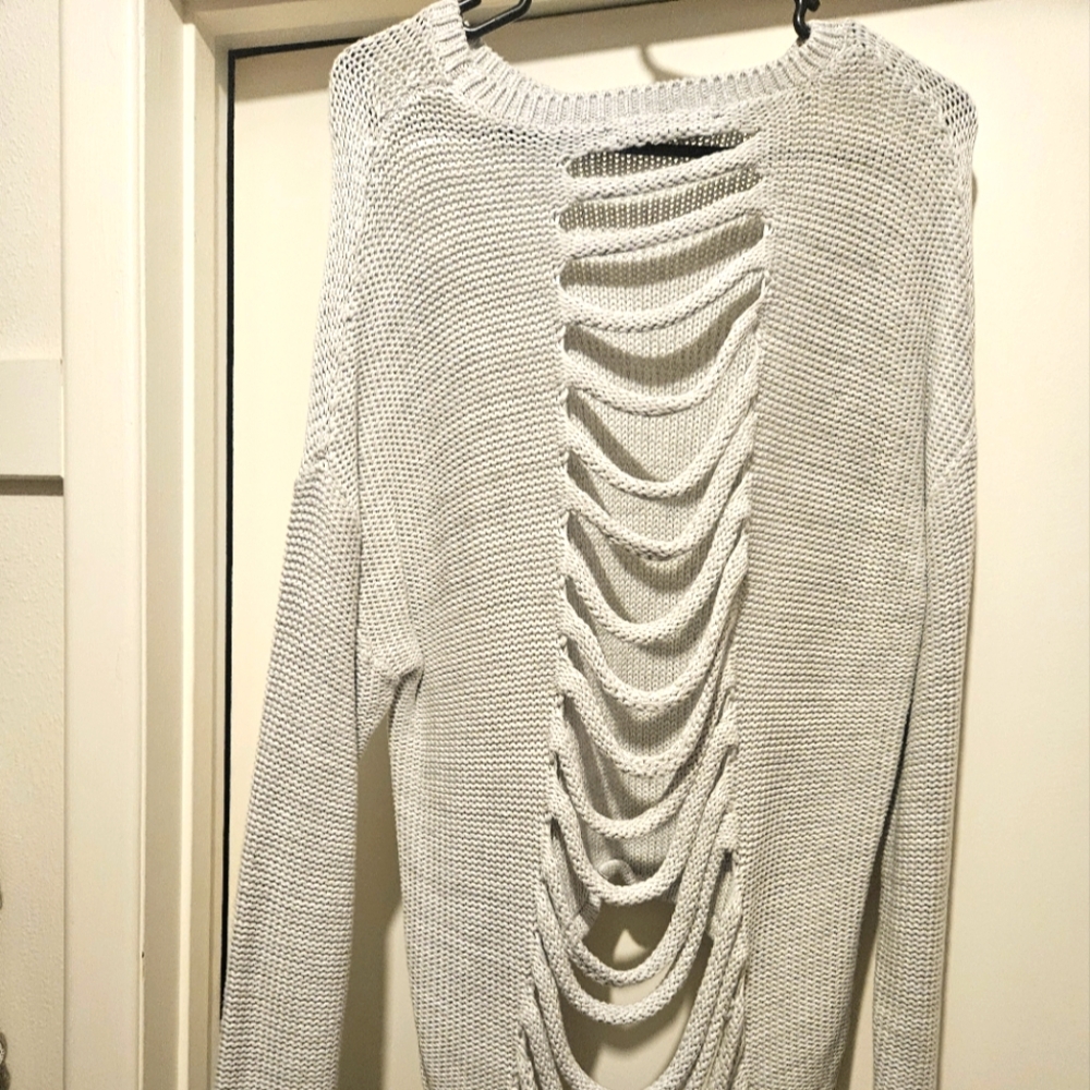 Open back sweater